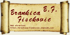 Brankica Fišeković vizit kartica